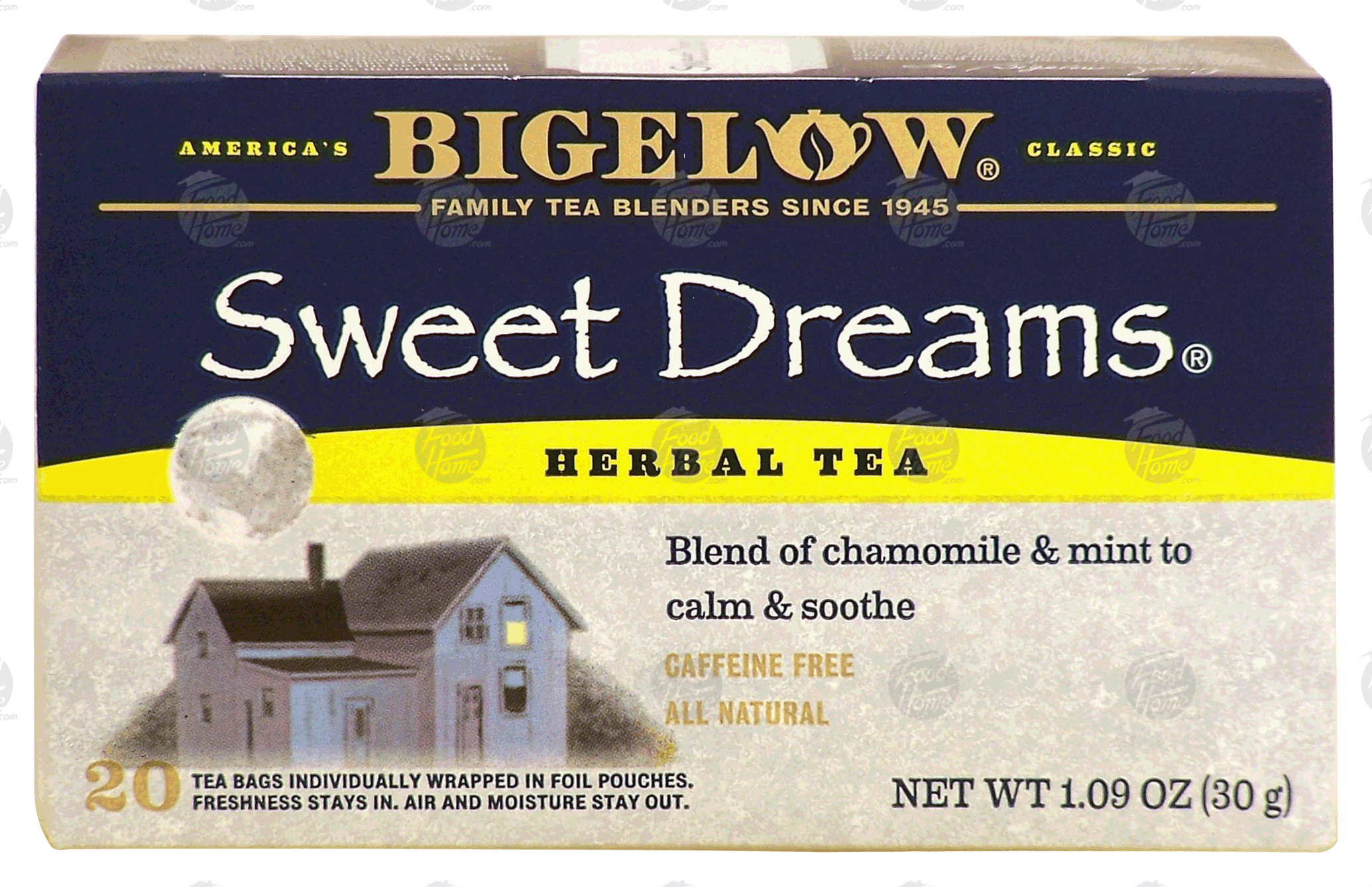 Bigelow Herb Tea Bags Sweet Dreams All Natural Caffeine Free Full-Size Picture